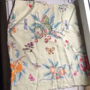 Drawstring silk J. McLaughlin skirt, fantasy